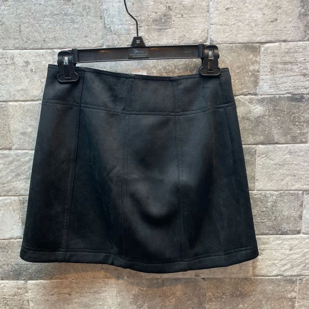 ❤️ GAP SUEDE BLACK SKIRT NEW SIZE 0 - Picture 5 of 7